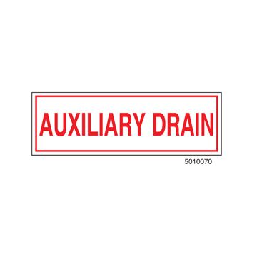 Sign Alum  6x2 Auxiliary Drain (100/1000/22#)