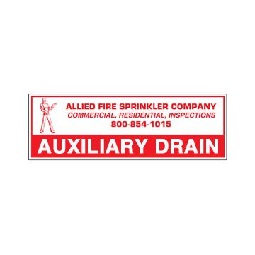 Sign Alum Personalized 6x2 Auxiliary Drain (100/3.4#)