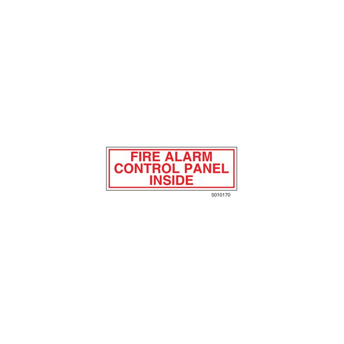 Sign Alum  6x2 Fire Alarm Control Panel Inside (100/1000/22#